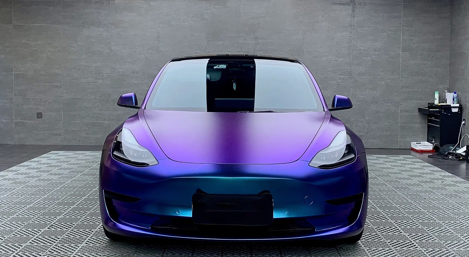 Satin Chameleon Purple Blue - Milliotone