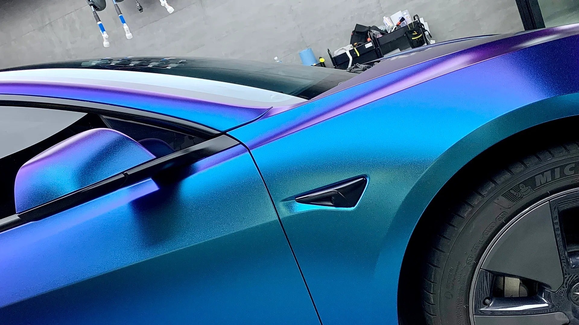 Satin Chameleon Purple Blue - Milliotone