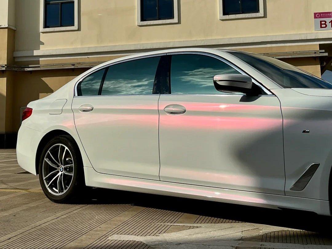 Gloss Iridescent Pearl White Red - Milliotone car wrap vinyl film