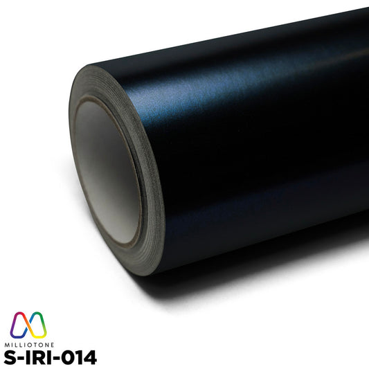 Satin Iridescent Star Light Black Blue - Milliotone