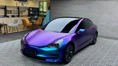 Satin Chameleon Purple Blue - Milliotone car wrap vinyl film