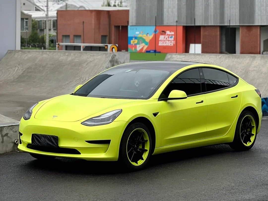 Satin Iridescent Metallic Yellow Green - Milliotone car wrap vinyl film